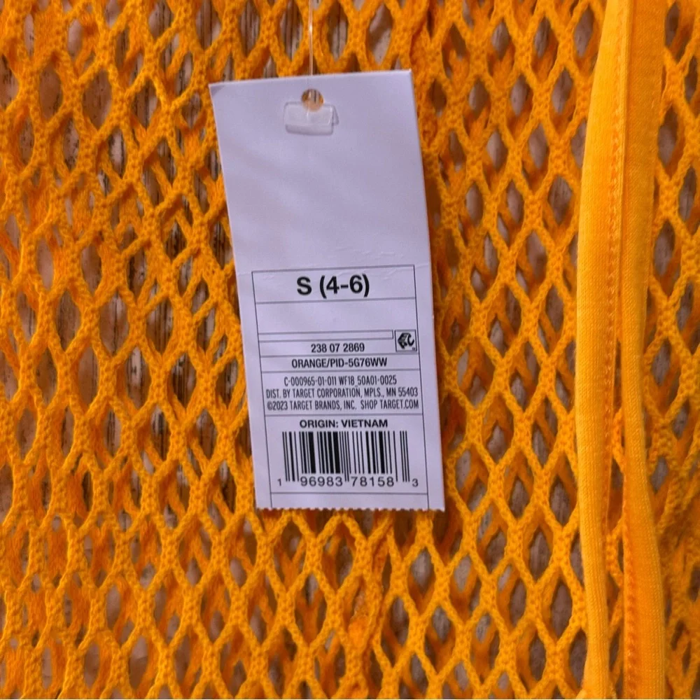 Wild Fable Bright Orange Mesh Coverup